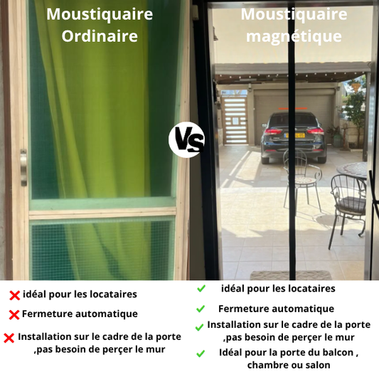 Moustiquaire magnétique pour porte_anti insectes