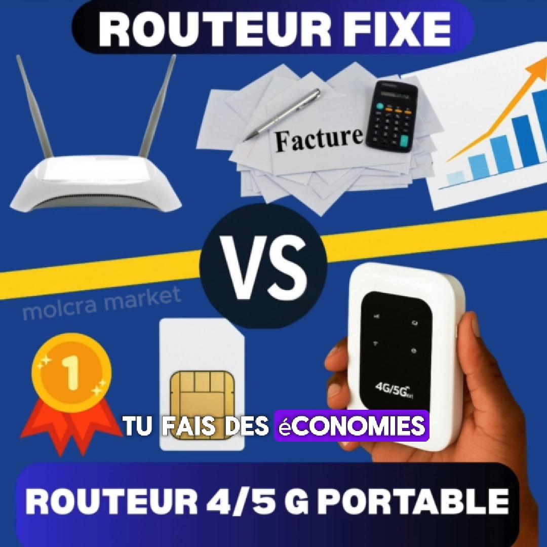 Routeur mobile 4G/5G wifi portable| compatible avec toutes les cartes SIM selon votre forfait internet