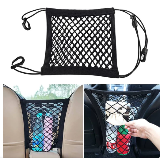 filets organisateur pour voiture  - maille de rangement entre les sièges