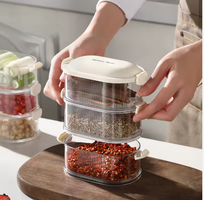 Boites de stockage épices à plusieurs niveaux