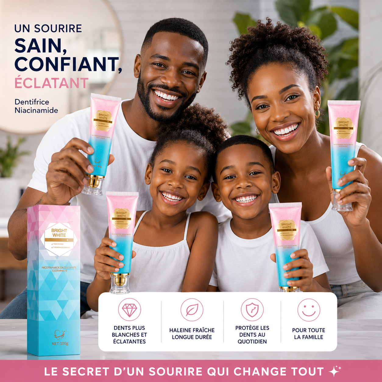 Dentifrice Norika - Application et résultats