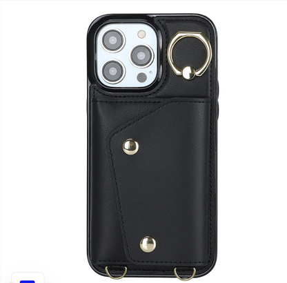 Coque luxueux Iphone_Portefeuille integré