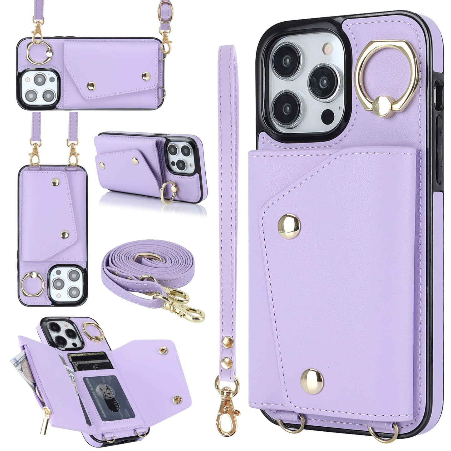 Coque luxueux Iphone_Portefeuille integré