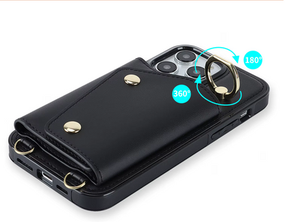 Coque luxueux Iphone_Portefeuille integré